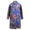 Erdem Bonnie Printed Coat In Blue Neoprene In Blue