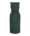 Erdem Tweed Midi Dress In Green