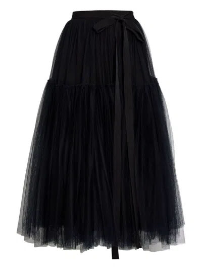 Erdem Bow Full Skirt In Black