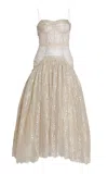 Erdem Bustier Cocktail Dress In Silver