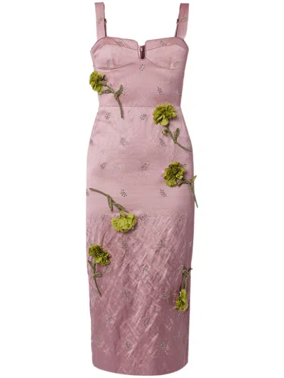 Erdem Bustier-neckline Cocktail Dress In Pink