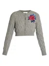 Erdem Cable-knit Cardigan In Green