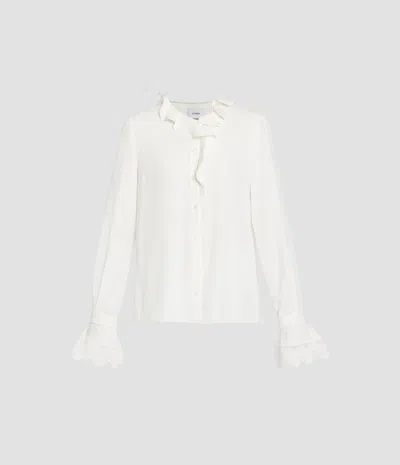 Erdem Cady Long Sleeve Shirt In White