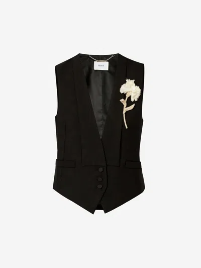 Erdem Clavel Tailored Vest In Black