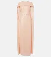 Erdem Sequined Chiffon Gown In Cloud Pink