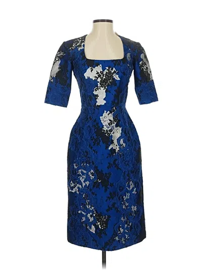 Pre-owned Erdem Cocktail Dress In Blue