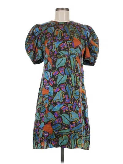 Pre-owned Erdem Cocktail Dress In Teal