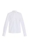 Erdem Collar-pin Cotton Button-down Shirt In White