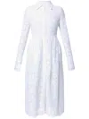 Erdem Corinne Belted Lace Shirt Dress In Neutrals