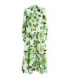 Erdem Floral-print Long-sleeved Midi Dress In Green