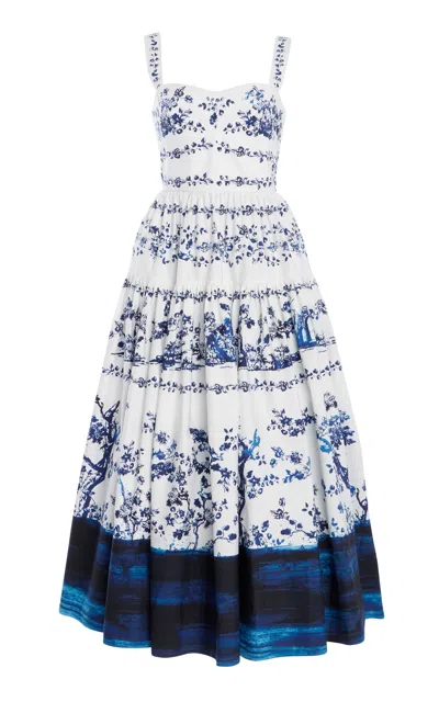 Erdem Cotton Midi Dress In White