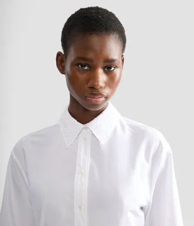 Erdem Cotton Poplin Long Sleeve Shirt In Multi