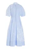 Erdem Cotton-poplin Midi Shirt Dress In Stripe