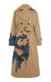 Erdem Cotton Trench Coat In Multi