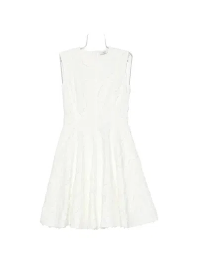Erdem Crew-neck Mini Dress In White