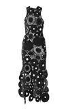 Erdem Crocheted Cotton Midi Dress In Black