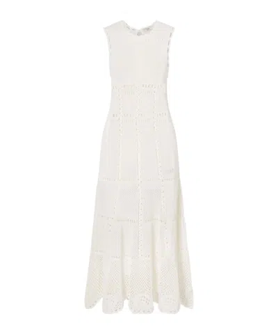 Erdem Crocheted Cotton Midi Dress In White