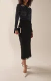 Erdem Cropped Cardigan In Black