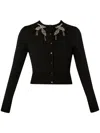 Erdem Cropped Cardigan In Black