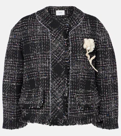 ERDEM CROPPED COTTON-BLEND TWEED JACKET