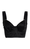 Erdem Silk-satin Bustier Top In Black
