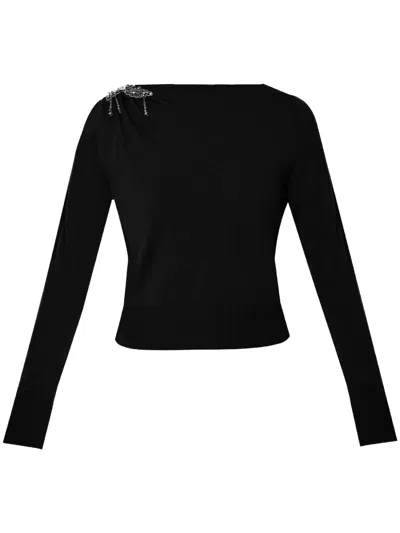 Erdem Cropped Sweater In Black