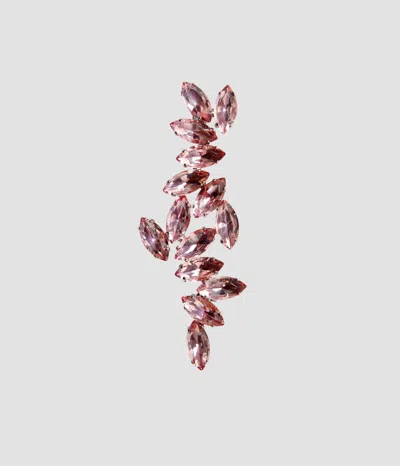 Erdem Crystal Brooch In Burgundy