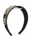 Erdem Crystal-embellished Headband In Black