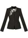 ERDEM CRYSTAL-EMBELLISHED TAILORED BLAZER