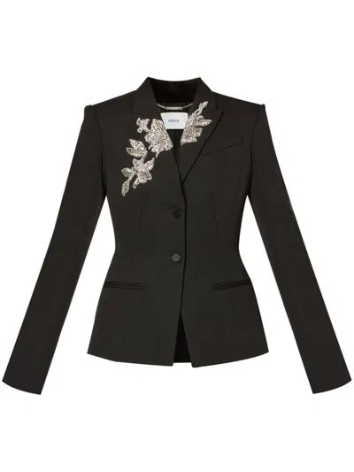 Erdem Crystal-embellished Tailored Blazer In Black