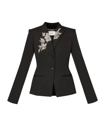 ERDEM CRYSTAL-EMBELLISHED TAILORED BLAZER