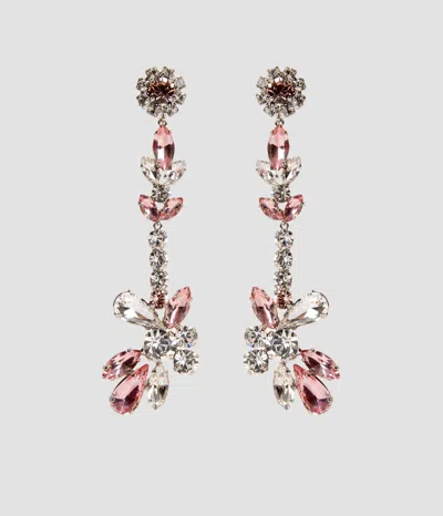 Erdem Crystal-embellished Floral Earrings In Multi