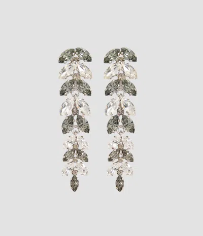 Erdem Crystal-embellished Drop Earrings In Metallic