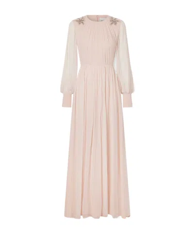 Erdem Crystal-embellished Dress In Pink