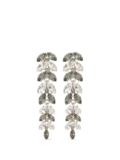 Erdem Crystal-embellished Drop Earrings In Metallic