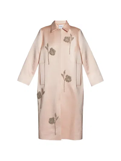 Erdem Einreihiger Mantel In Pink