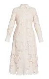 Erdem Cutout Cotton-blend Midi Shirt Dress In Neutral