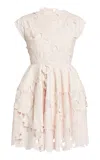 Erdem Cutout Cotton-blend Mini Dress In Pink