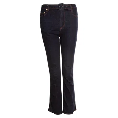 Pre-owned Erdem , Dark Blue Vina Jeans With Belt