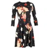Erdem Dione Flounce Mini Dress In Floral-print Viscose In Animal Print