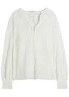Erdem Ditsy Floral Guipure-lace Blouse In White