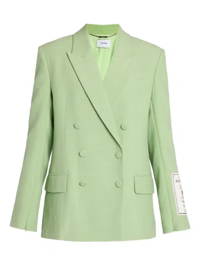 Erdem Double-breasted Blazer In Green