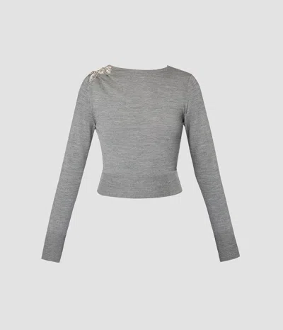 Erdem Drape Detail Knit Jumper In Multi