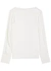 Erdem Draped Crepe Top In White