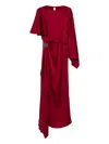 Erdem Draped Embellished Gown In Red