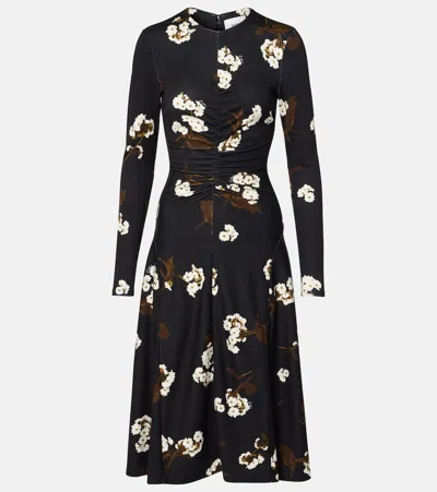 ERDEM DRAPED MIDI DRESS