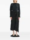 Erdem Draped Midi Skirt In Black