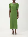 Erdem Belted Embellished Crinkled Silk And Cotton-blend Jacquard Midi Dress In Green