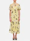 Erdem Embellished Chiffon Midi Dress In Multi