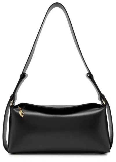 Erdem East West Bloom Leather Shoulder Bag In Black
